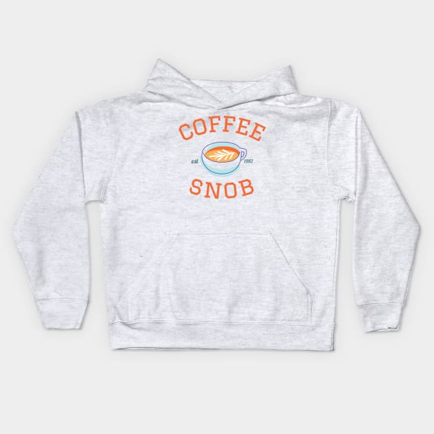 Coffee Snob Kids Hoodie by Nixart